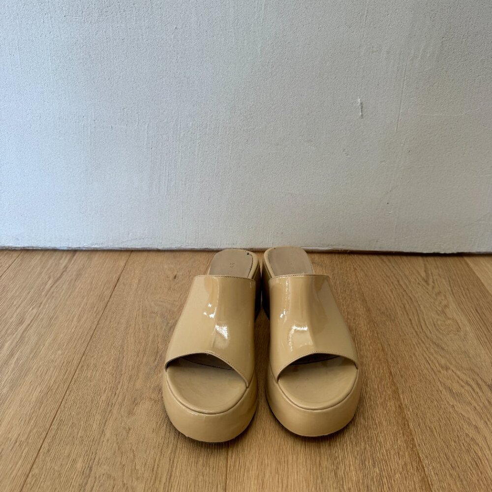 BY FAR Beige Leroy Heeled Sandals Size 37